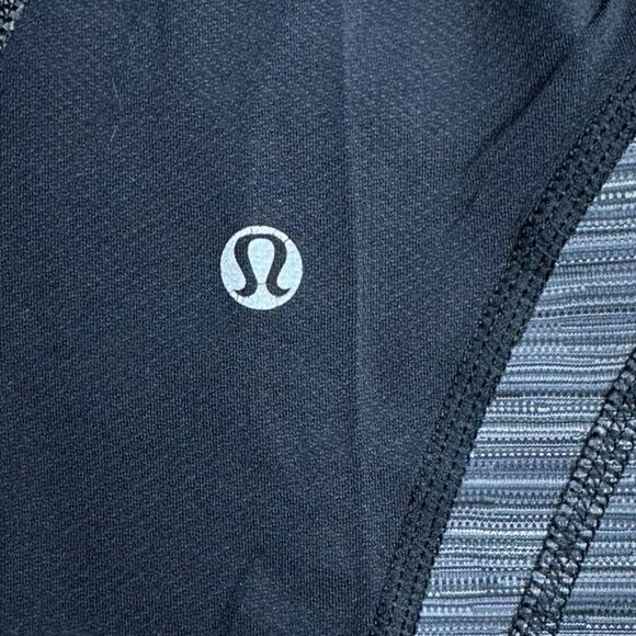 LULULEMON Women’s Cyber Stripe Deep Coal Black Run: Inspire Crop II (Mesh) Leggi - Picture 11 of 12